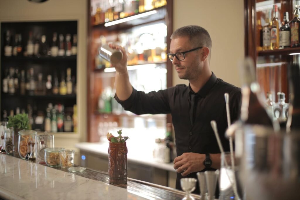 Bartender Making Drink